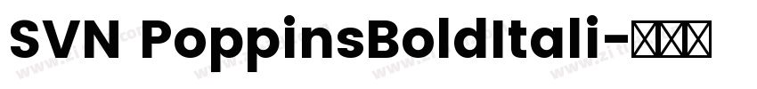 SVN PoppinsBoldItali字体转换